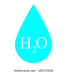 Drop of water, H2O icon