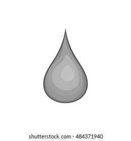 Drop of water icon in black monochrome style isolated on white background. Liquid symbol vector illustration