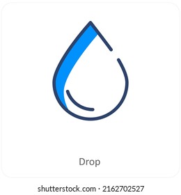 Drop And Water Icon Concept