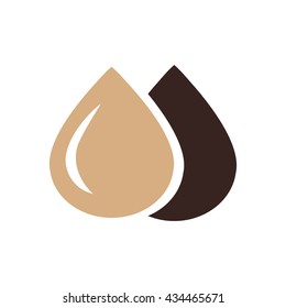 drop of water icon design brown color