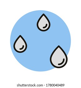 Drop Water Icon Design. Rain Water Vector Illustration Conceptual