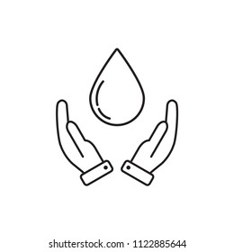 a drop water icon flat.