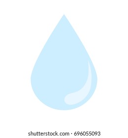 a drop. water. Icon. Flat design.