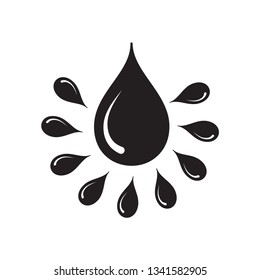 drop water icon flat style trendy logo template