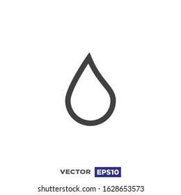 Drop Water Icon Flat Template