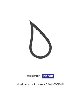 Drop Water Icon Flat Template