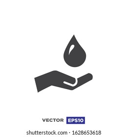 Drop Water Icon Flat Template