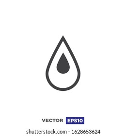 Drop Water Icon Flat Template