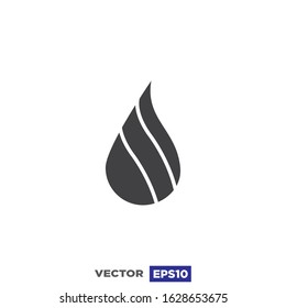 Drop Water Icon Flat Template