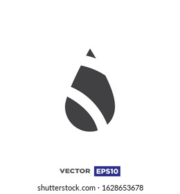 Drop Water Icon Flat Template