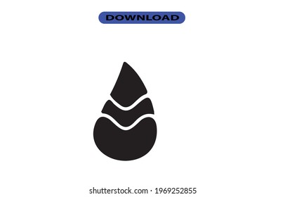 Drop water icon or logo high resolution