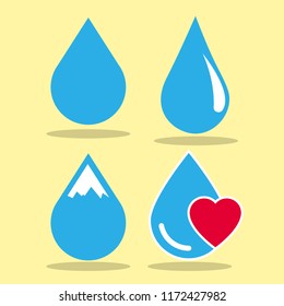 Drop Water Icon Vector