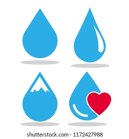 Drop Water Icon Vector