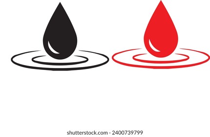 Drop water icon vector design element