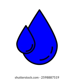 a drop of water icon vector illustration, pictogram isolated on white background. color editable