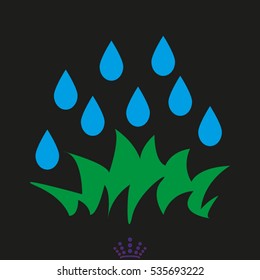 drop, water, icon, vector illustration EPS 10