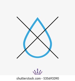 drop, water, icon, vector illustration EPS 10