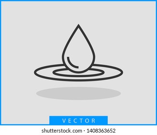 Drop water icon vector isolated design element