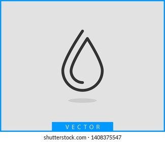 Drop water icon vector isolated design element