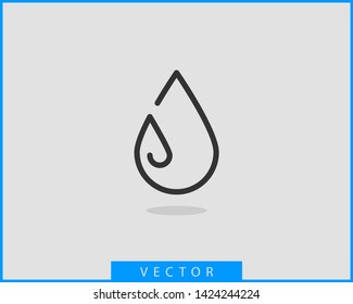 Drop water icon vector isolated design element