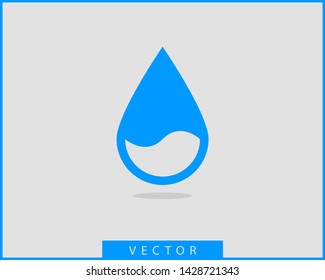 Drop water icon vector isolated design element.