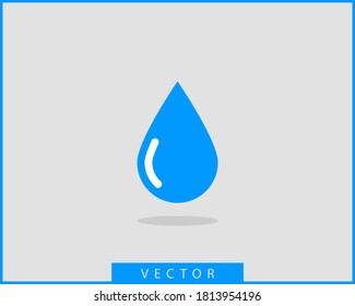 Drop water icon vector isolated design element