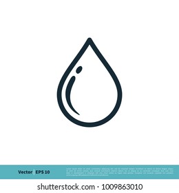 Drop Water Icon Vector Logo Template Illustration Design. Vector EPS 10.