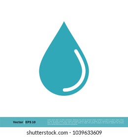 Drop Water Icon Vector Logo Template Illustration Design. Vector EPS 10.