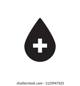 Drop water icon vector logo template flat style.
