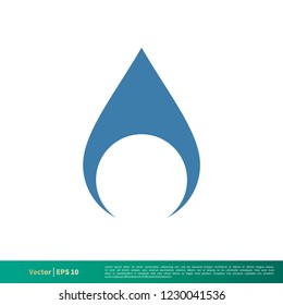 Drop Water Icon Vector Logo Template Illustration Design. Vector EPS 10.