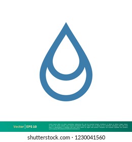Drop Water Icon Vector Logo Template Illustration Design. Vector EPS 10.