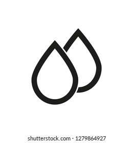 Drop water icon vector logo template