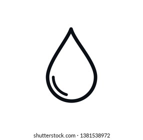 Drop water icon vector logo template flat style