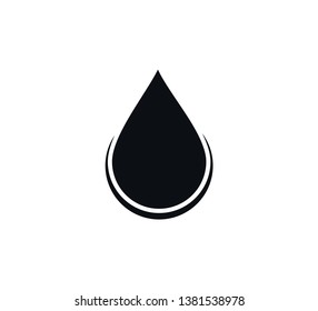 Drop water icon vector logo template flat style