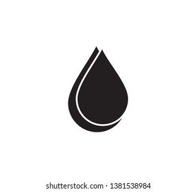 Drop water icon vector logo template flat style