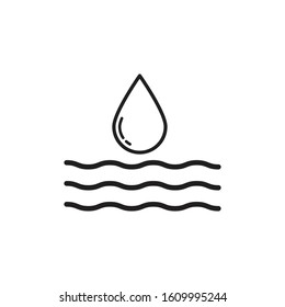 Drop water icon vector logo template