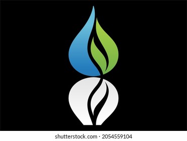 
Wassersymbol, Vektorgrafik-Logo-Vorlage flach