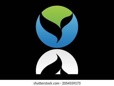 
Drop water icon vector logo template flat style