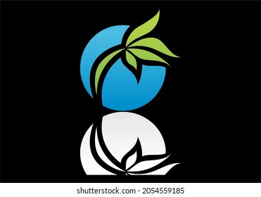 
Wassersymbol, Vektorgrafik-Logo-Vorlage flach