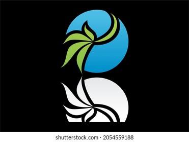 
Drop water icon vector logo template flat style