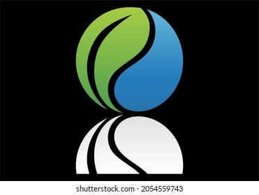 
Wassersymbol, Vektorgrafik-Logo-Vorlage flach