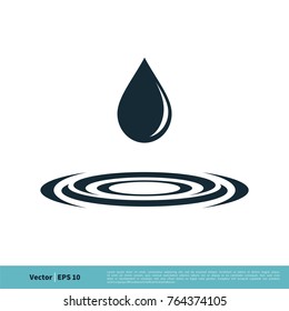 Drop Water Icon Vector Logo Template Illustration Design. Vector EPS 10.