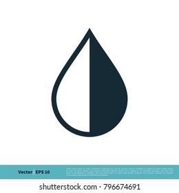 Drop Water Icon Vector Logo Template Illustration Design. Vector EPS 10.