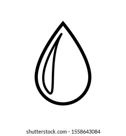 Drop water icon vector on flat design template