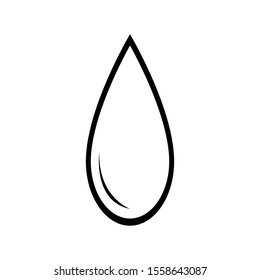Drop water icon vector on flat design template