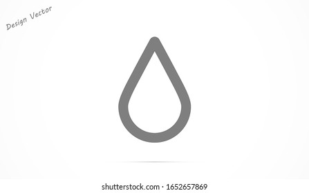 Icono de agua de gota vector de salpicadura Agua lluvia Logo Ilustración de la plantilla Gotas de sangre Línea de unión Icono de agua Abrazo contorno vectorial de agua de gota Icono de agua de gota, pictograma de estilo lineal aislado en blanco 