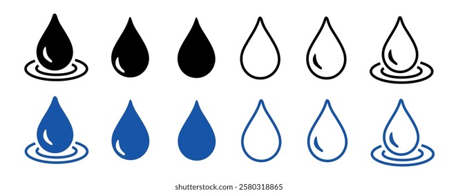 Drop water icons illustration vector