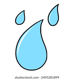 drop of water illustration hand drawn isolated vector