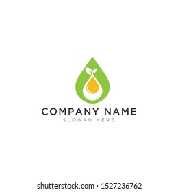 Drop water leaf abstract Logo Template Design Vector, Emblem, Design Concept, Creative Symbol, Icon