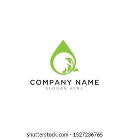 Drop water leaf abstract Logo Template Design Vector, Emblem, Design Concept, Creative Symbol, Icon